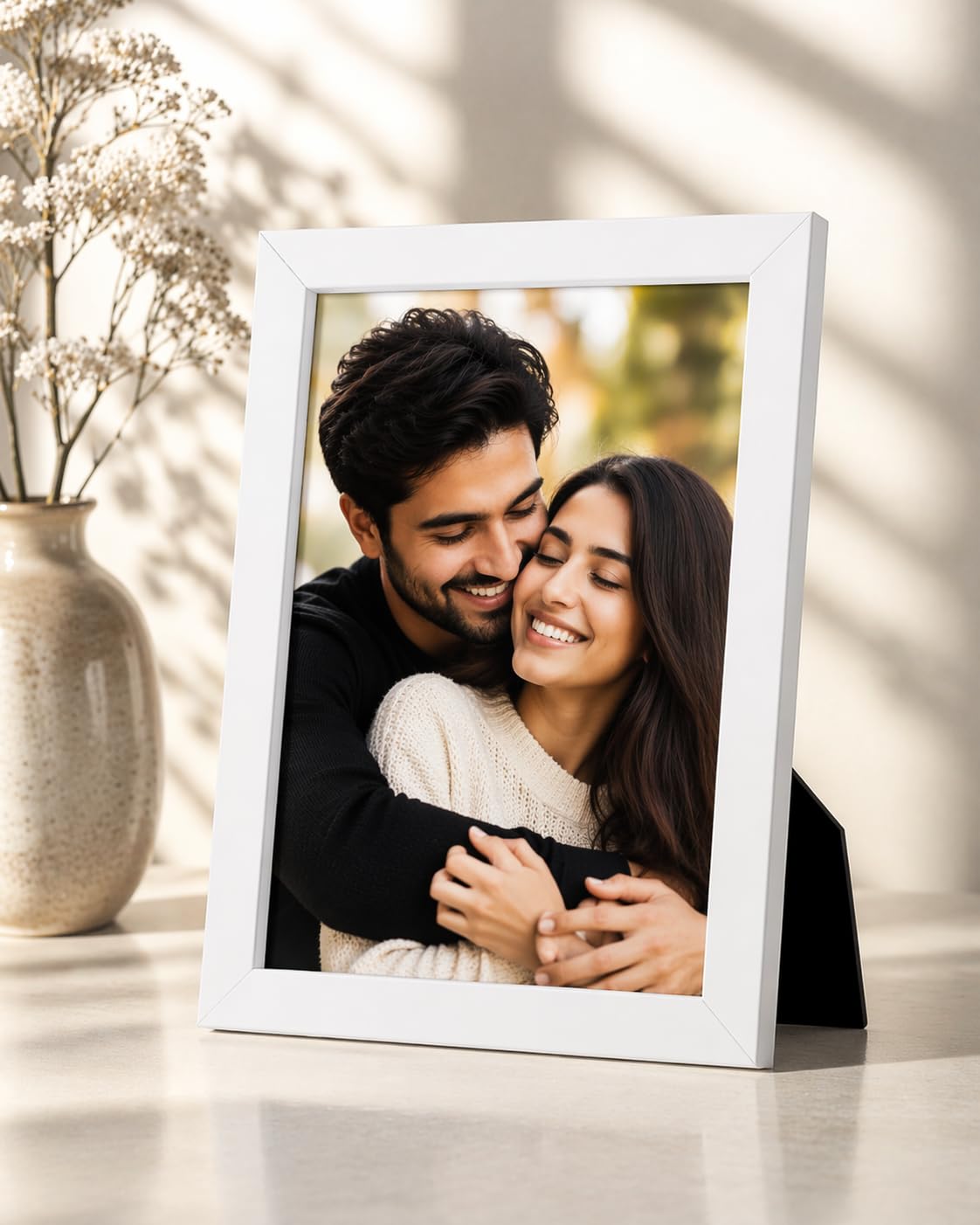 Customise Your Photo Frame | Wooden Single Image Print | Perfect Personalised Gift for Birthday, Anniversary & Wedding (White, 4X6)-image-7