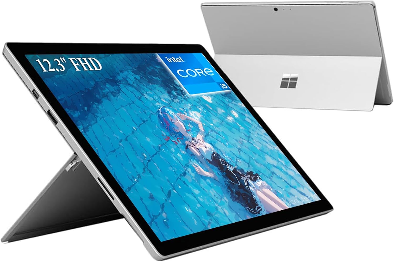 Microsoft Surface Pro 5 Tablet 12.3" (2736x1824) Touchscreen Surface Laptop, Core i5-7300U, 4GB RAM, 128GB SSD, USB 3.0, mini DisplayPort, WiFi, Windows 11 Pro (Renewed)