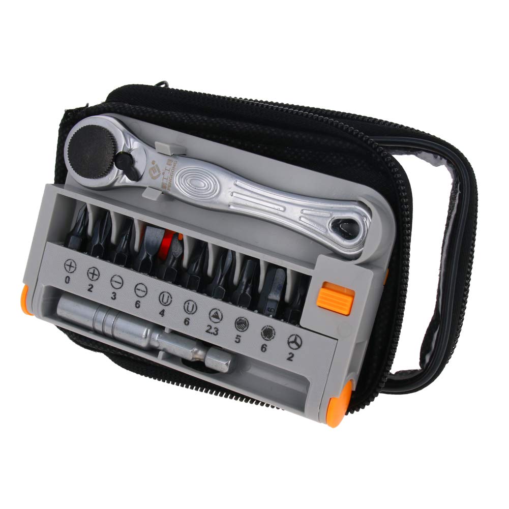 Utoolmart 12-In-1 Magnetic Screwdriver Bit Set With Ratchet Screwdriver And Adjustable Wrench
