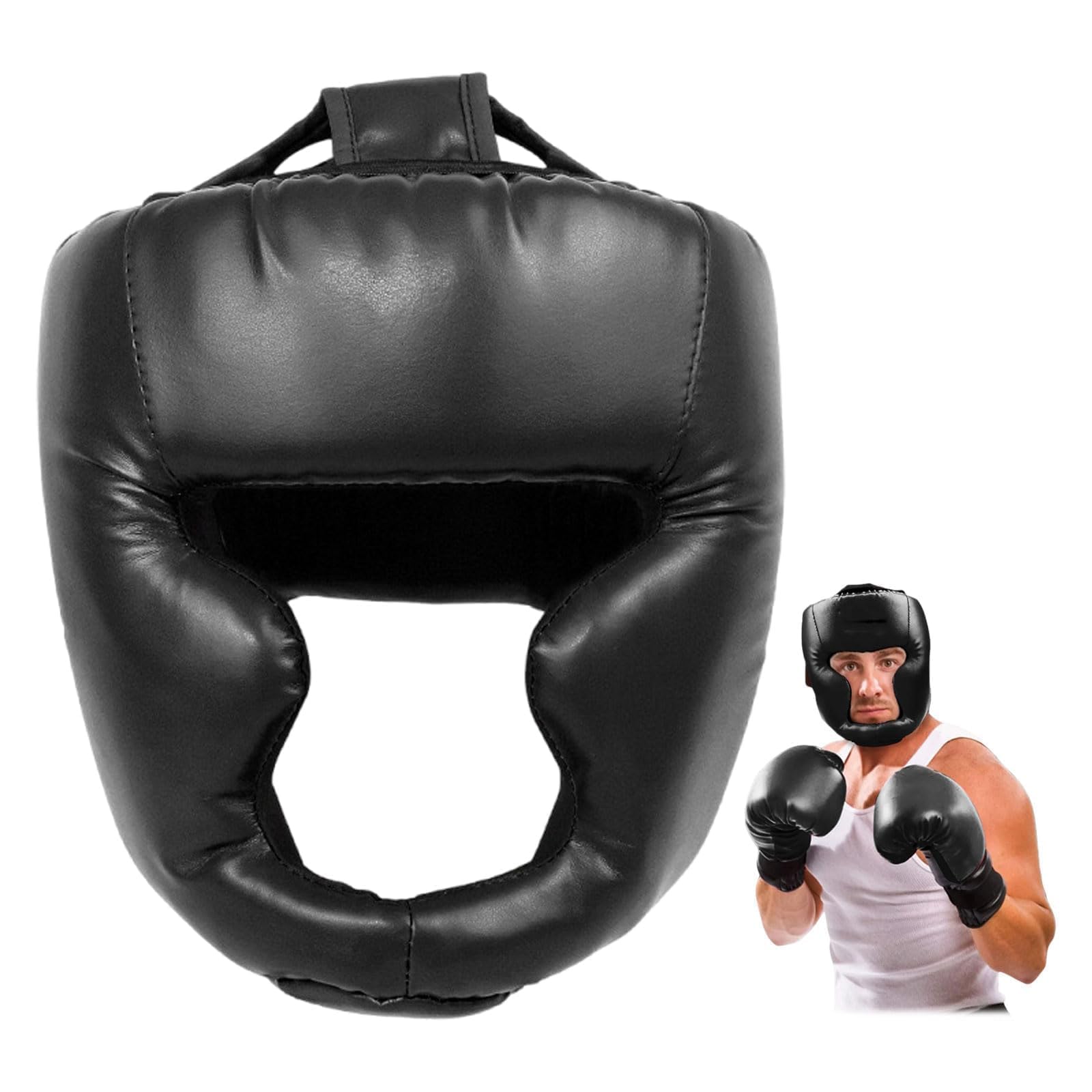 EntraînementCasque deBoxe, 24cm*16cm, CasqueBoxe, Casques Sports Combat, Casque Boxe Grapplingcasque, Casque d'entraînement de karaté, adapté au Combat Libre, au Taekwondo, au karaté