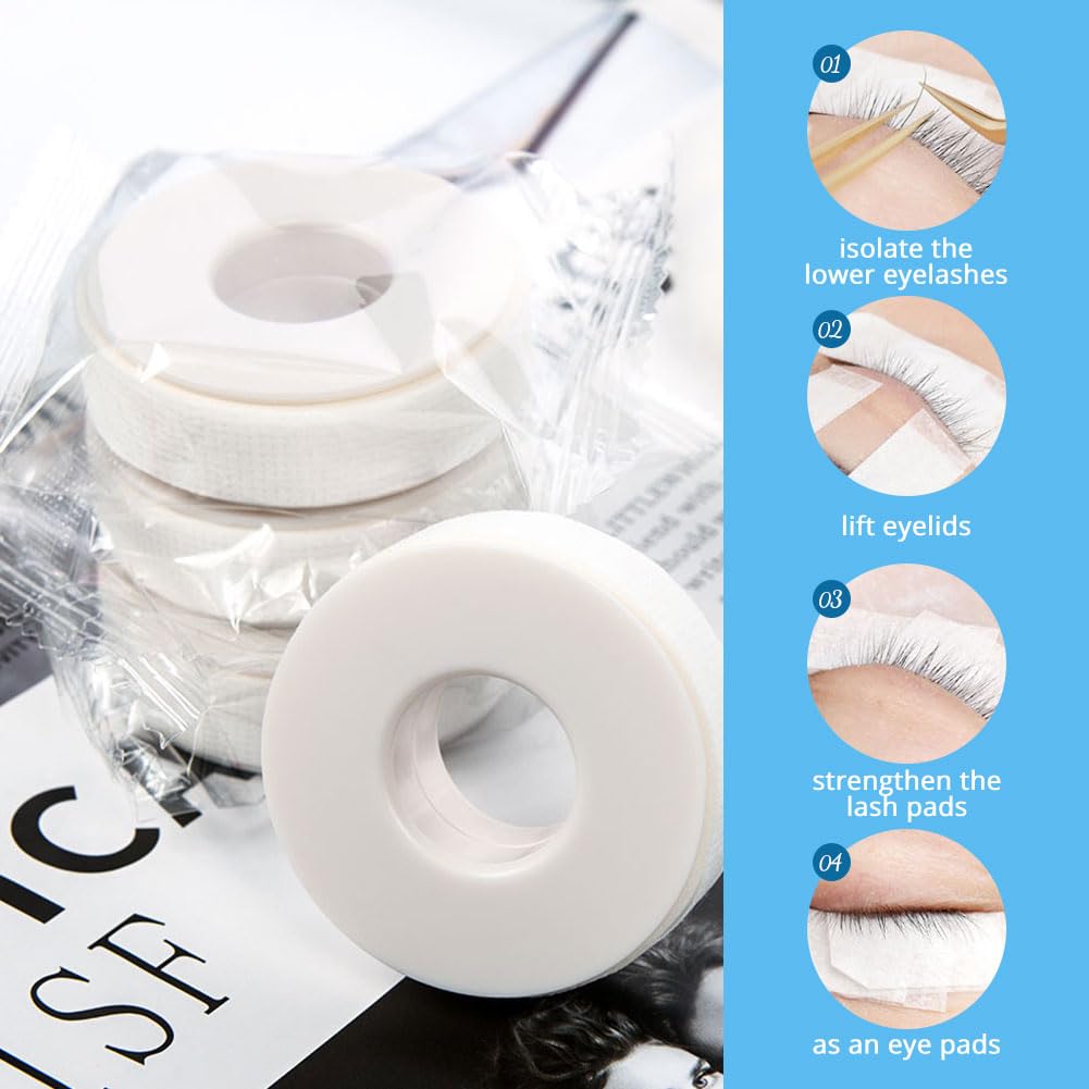Lunamoon 4 Rolls Tape for Eyelash Extensions Eyelash Tape Eyelash Tape, Band-White*4 - Image 2