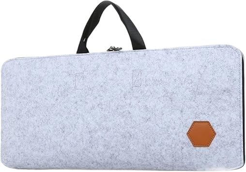 Mechanical Keyboard Storage Bag Case with Handle, Light Grey 45x18cm