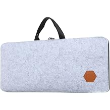 Mechanical Keyboard Storage Bag Case with Handle, Light Grey 45x18cm