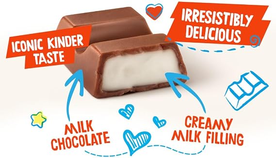 Kinder Exclusive Mini Chocolate Bars Dispenser; 150 Pieces; Party; Birthday Gifts; Chocolate Treats 900g
