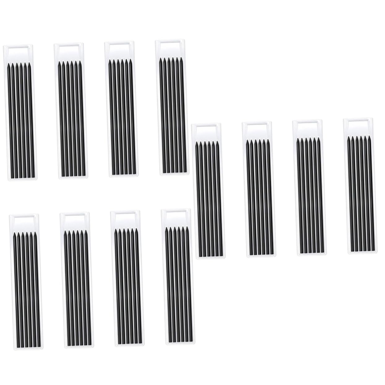 Tofficu 72piezas Recarga De Lápiz Carpintero Para Profundo Lápices De Grafito Negros Para Trabajos De Carpintería y Construcción