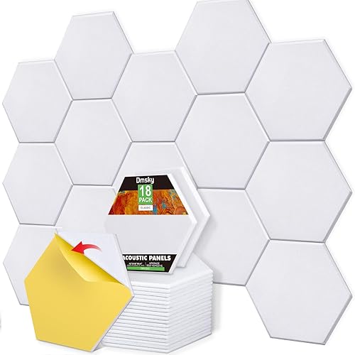 Paquete de 18 paneles acĂşsticos autoadhesivos insonorizados, paneles de pared de 12 x 10 x 0.4 pulgadas, panel de absorciĂłn de sonido para Paquete de 18 paneles acĂşsticos autoadhesivos insonorizados, paneles de pared de 12 x 10 x 0.4 pulgadas, panel de absorciĂłn de sonido para