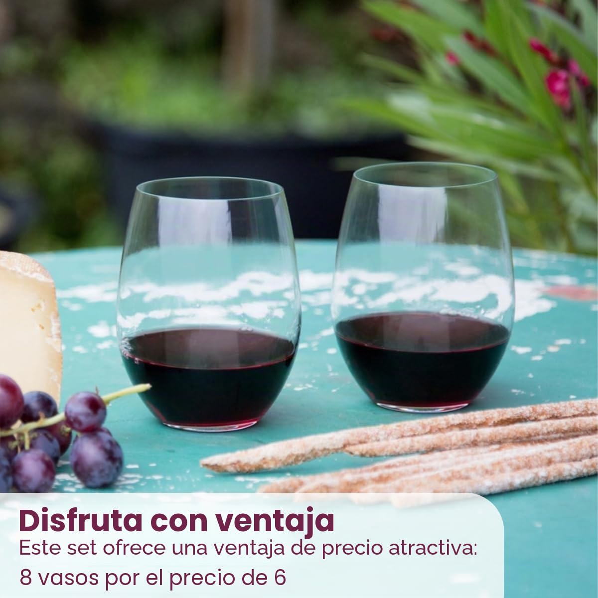 Riedel 5414/80 - The O Wine Tumbler, Cabernet Compra 8 Número 6" 8 Copas de Vino Tinto
