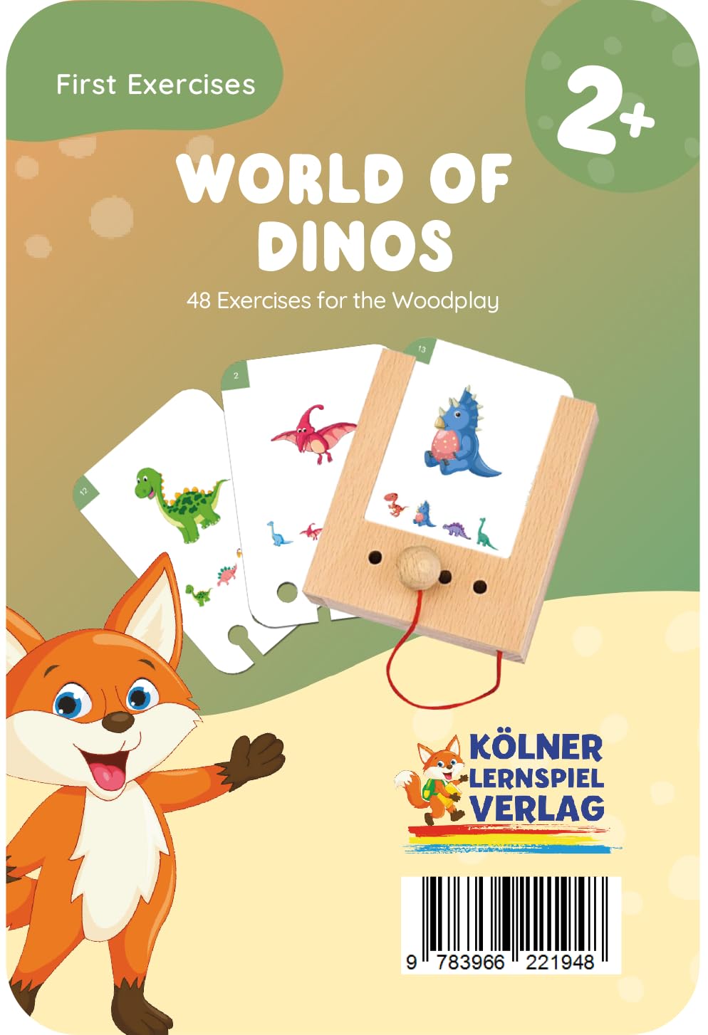 Kölner Lernspielverlag World of Dinos 2+: Card Set for the Hole Box, Green, Brown, Beige, 12 cm x 8 cm - Image 2