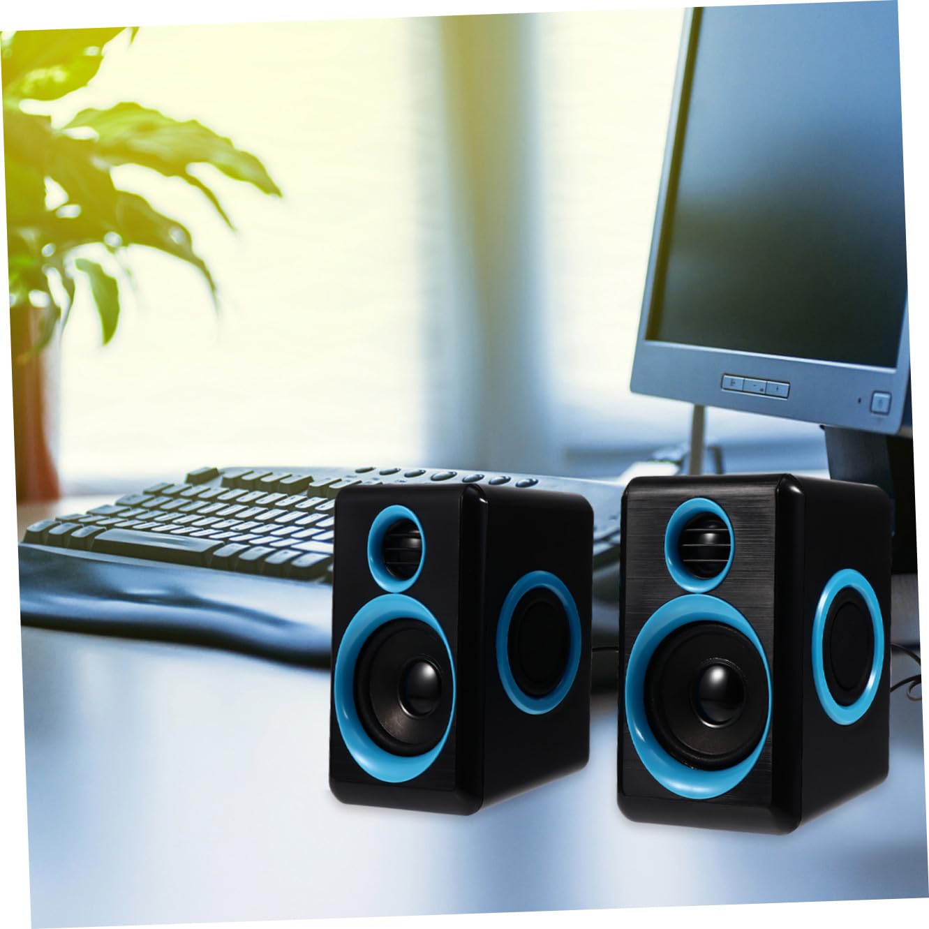 SHINEOFI 2 Piezas Mini Altavoz para Computadora y Portátil Altavoz Hogar y Oficina Diseño Creativo para Pc