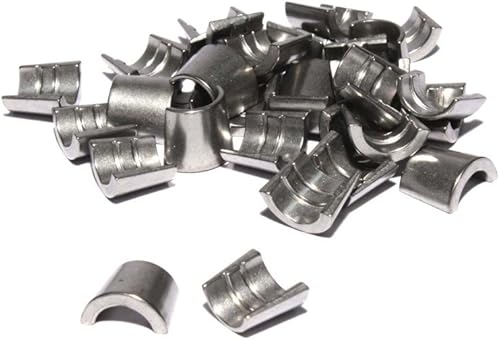 COMP Cams 614-16 Juego de 16 cerraduras de ranura única de 10 grados 1132 sin hueco de tapa de pestañas +0.050 de altura