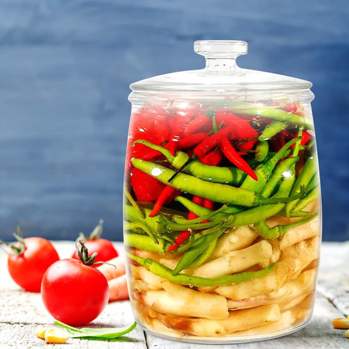 Frasco de Vidrio para Tapa de 2250ml Pepinillos
