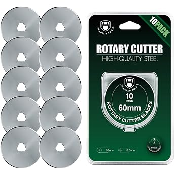60mm Rotary Cutter Bladepack of 6 Fits Olfa Fiskars Turecut 60MM Quantity 6pc