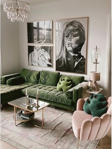 Miniatura 7 de Green Philosophy Co. Almohadas de felpa Monstera Deliciosa con forma de hoja de tierra musgosa para sofá, sala de estar, decoración del hogar,