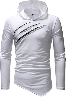 Hasagimol Men's Hoodie Sporty Hoodie Colour Block Hoodie Slim Fit Sweatshirt Basic Autumn Long Sleeve with High Collar Hoodie Sweat