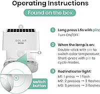 Vista 3 de Solar Wall Light Outdoor, 3000K 4000K Solar Motion Lights, 180° Adjustable Lamp Head, 2000LM Solars Security Lighting for Door, Yard, Garage, White