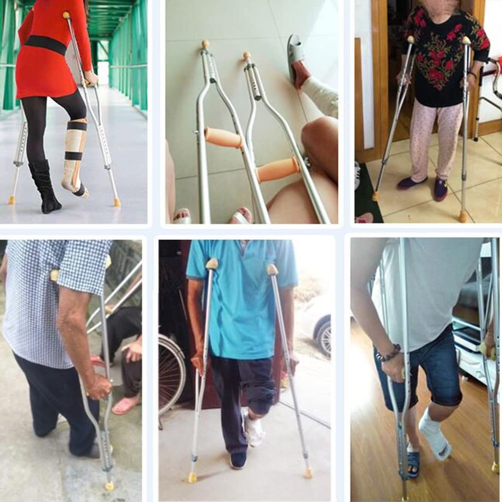 Kule ortopedyczne dla dorosłych, kule ortopedyczne dla dorosłych, regulowane kule ortopedyczne dla osób starszych, lekkie, ze stopu aluminium, idealne do podróży lub pracy Learned extensively