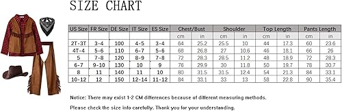 Miniatura 3 de ReliBeauty Kids Cowboy Costume for Boys Cosplay Costumes Birthday Party Christmas Halloween Dress up Gift for Kids 5 Sets,Red