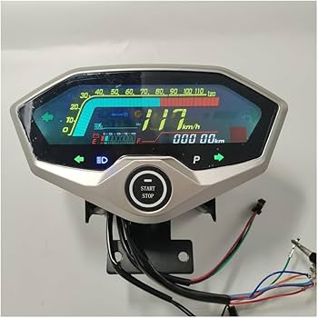 電動バイク 黒スピードメーター付き CKカスタム 機械式 スピードメーター 160km 12V 60φ LED3連 黒
