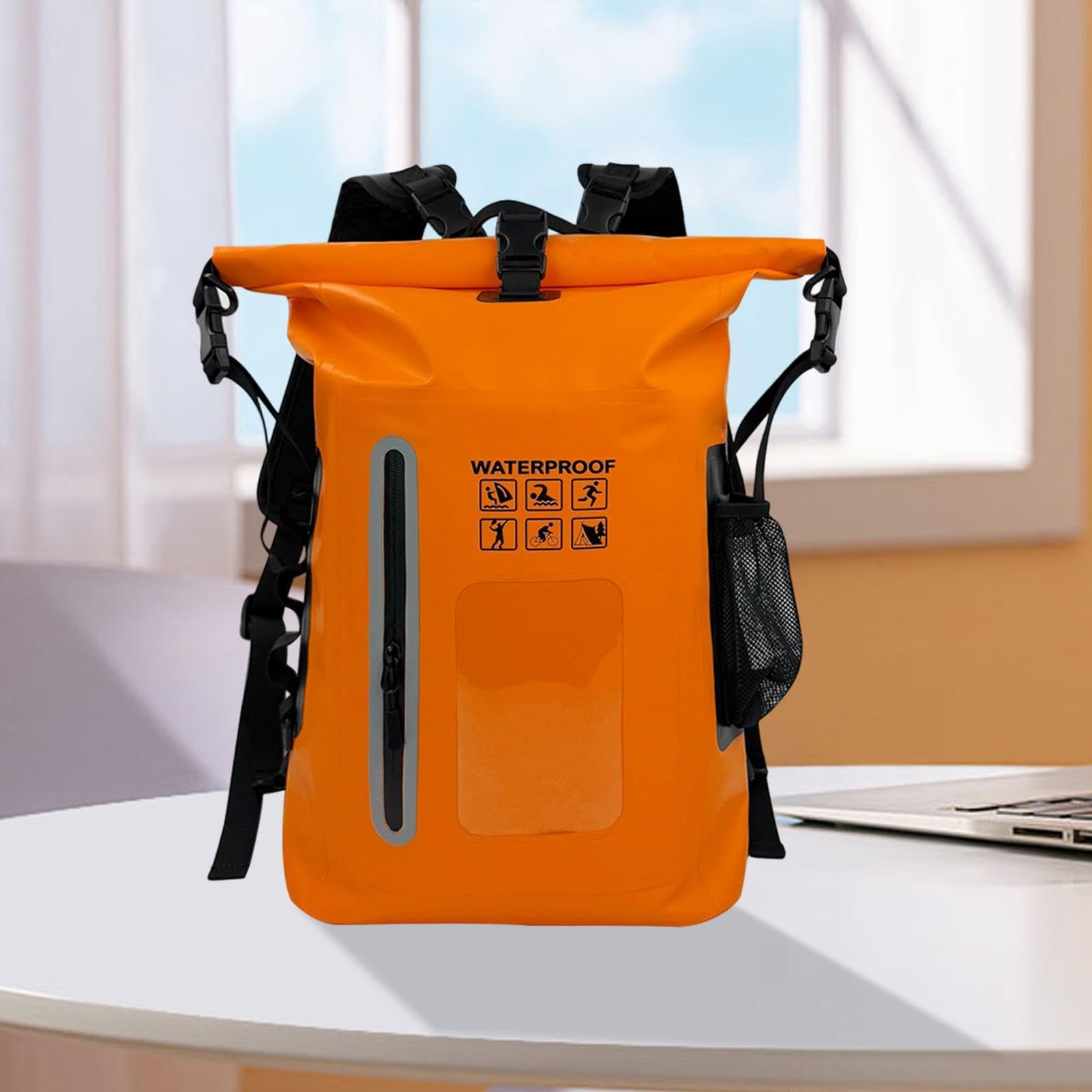 Wodoodporny Plecak Suchy Worek Duża Pojemność Rolowane Zamknięcie PVC | Wodoodporny Plecak Turystyczny Na Rafting, Kajakarstwo, Paddleboarding, Pływanie, Snowboard, Wędrówki, Podróże, Sporty Plażo