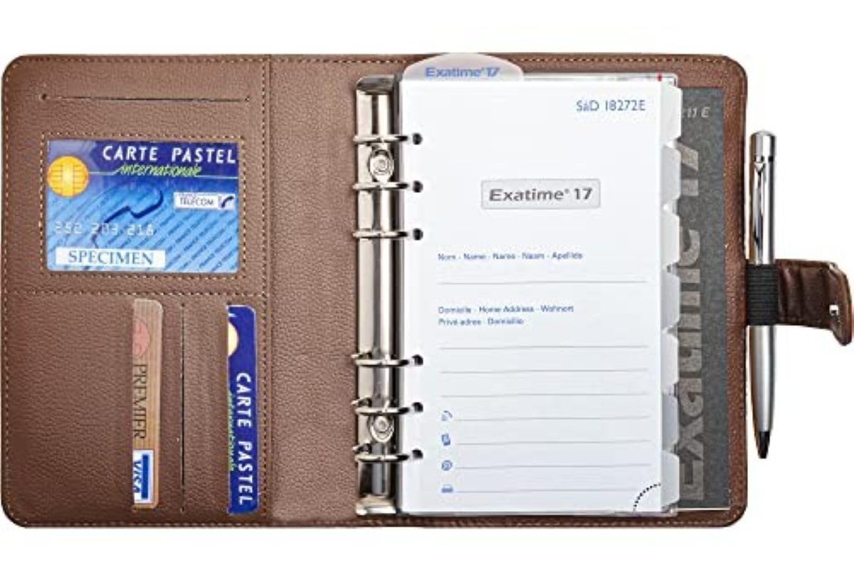 Exacompta Organiseur Exatime 17 Baltique 15x19 cm Sept 2026-Déc 2027 Marron