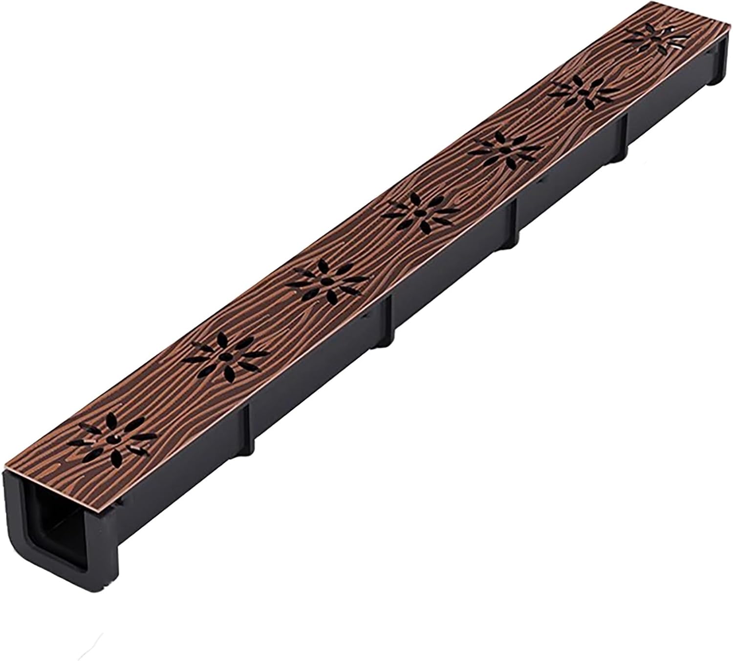 Heavy Duty U-Shaped Trench Drain Grate Kit - Metal Channel Drain System for Efficient Water Management, Linear Drainage Gutters - 7.5cm Width (2.9in)
