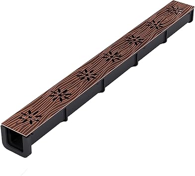 YLLFFLL Channel Drain Kit with Metal Grate, Trench Drain System Exterior Heavy Duty U Shape Drainage Ditch, Linear Water Drainage Systems Gutters Floor DrainStyle B,Width 10cm3 9/10in