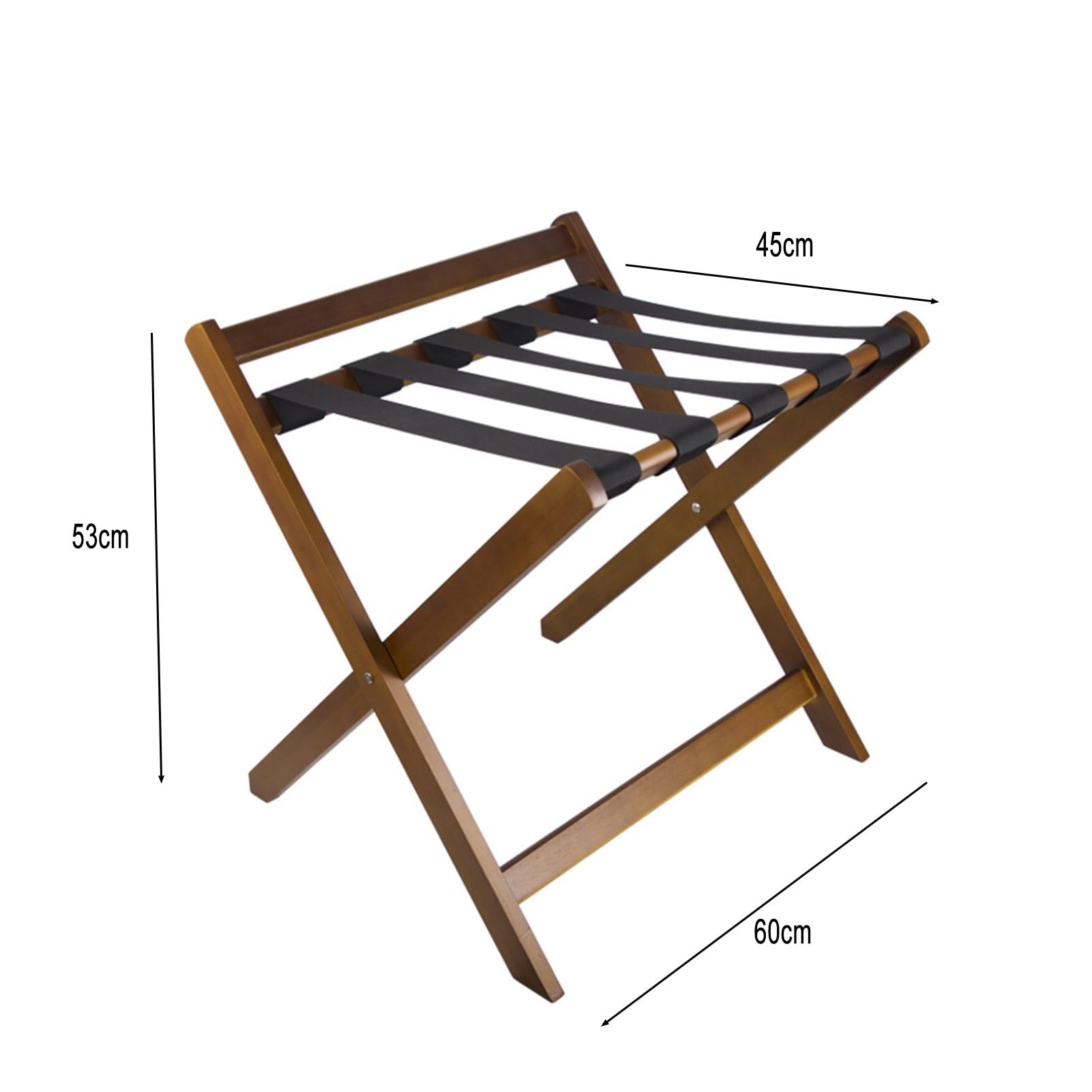 Portamaletas Plegable For Habitación De Invitados: Soporte De Madera Maciza For Equipaje, Estante For Guardar Equipaje En El Hotel, La Habitación De Invitados Y El Dormitorio(2PCS)