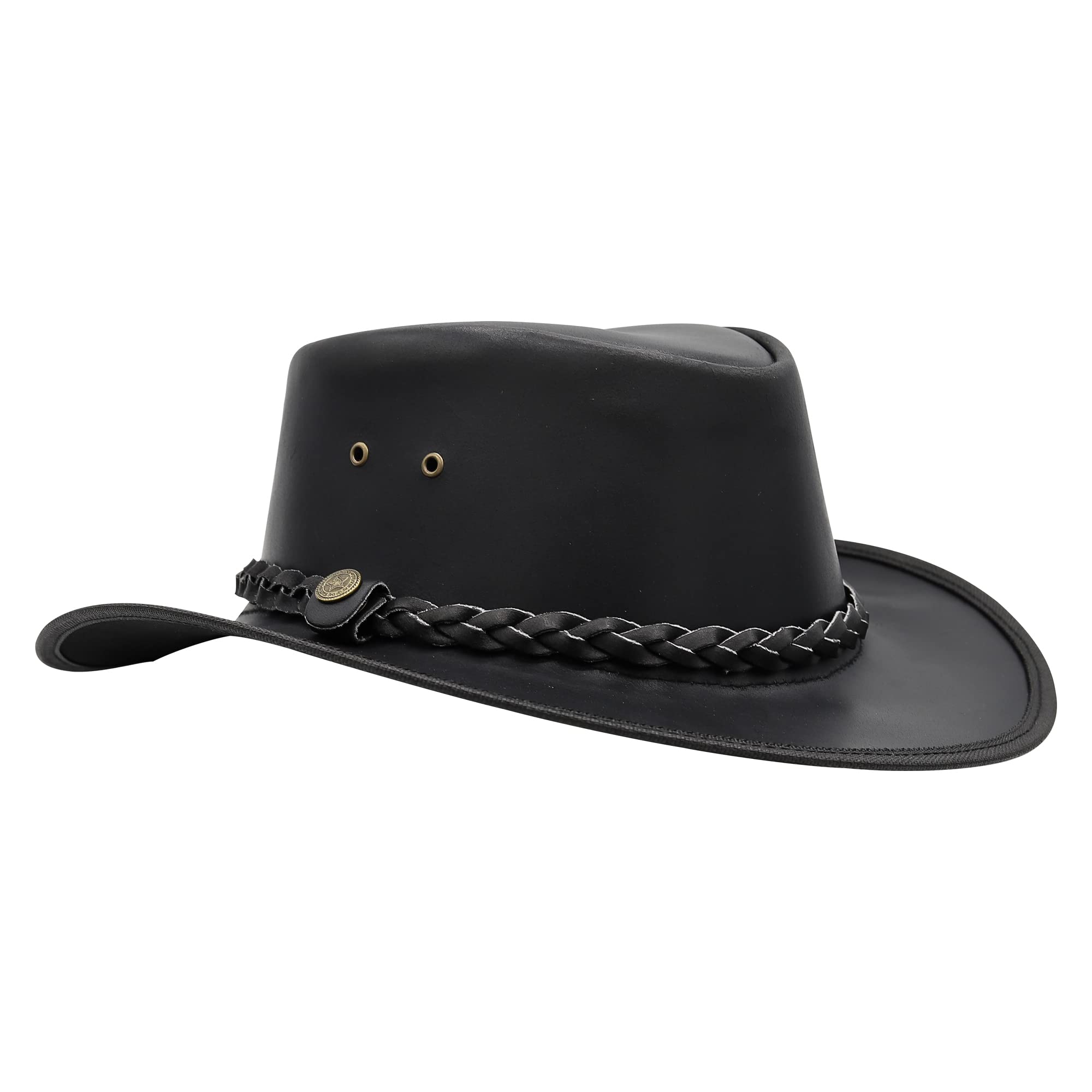 Sidewinder Cappello da Cowboy Stile Western in Vera Pelle Australiana a Tesa Larga in Vera Pelle Resistente all'Acqua Outback Vintage