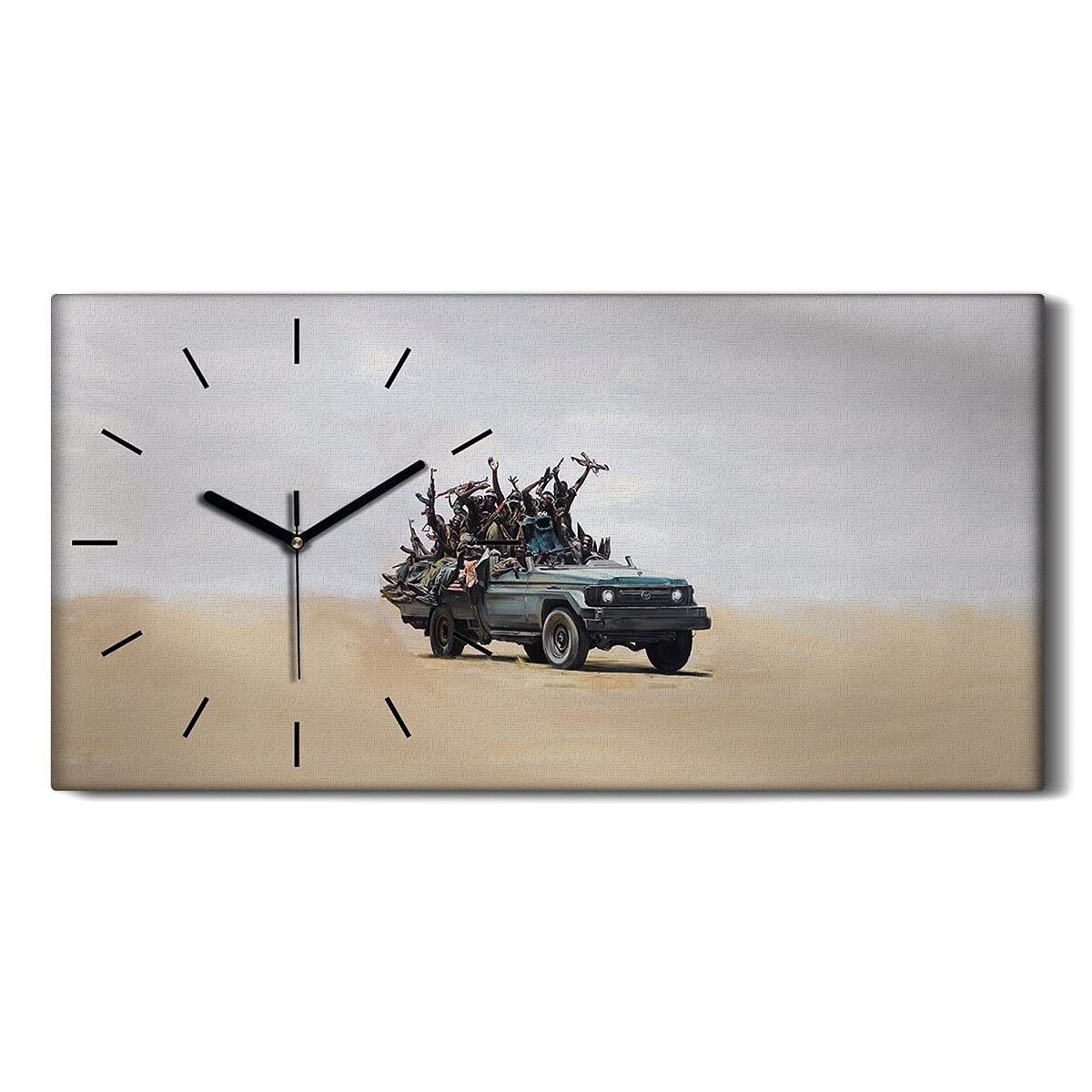 Horloge sur Toile Congo Keks Monster 60x30cm Salon et Chambre Art Moderne