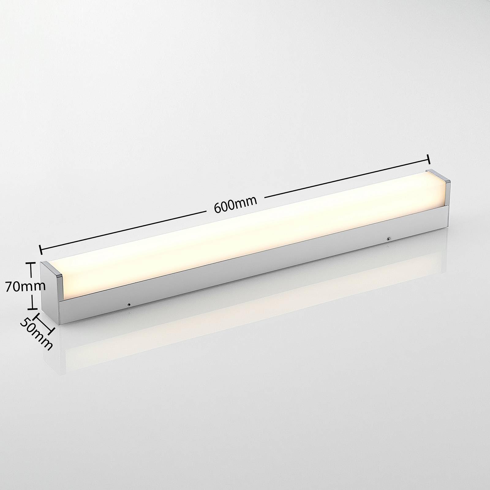 Lindby LED Wandleuchte, Wandlampe Bad Klea (spritzwassergeschützt (Modern) in Chrom aus Aluminium (1 flammig) - Wandleuchten Spiegelleuchte Badezimmer Wandbeleuchtung Badezimmerleuchte
