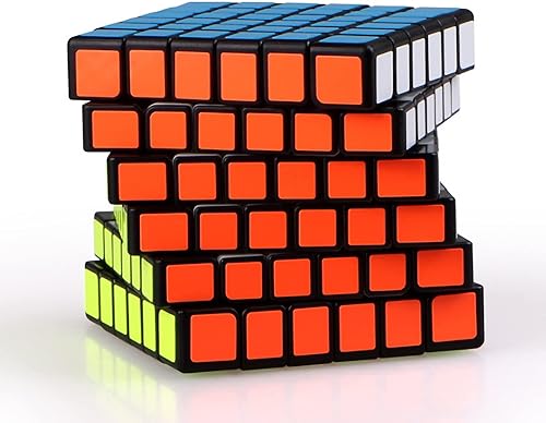 Miniatura 4 de Cubo de velocidad Qiyi de 6 x 6 velocidades, cubo mágico de 6 x 6 x 6 pulgadas, cubo grande de rompecabezas, juguete negro para adolescentes y