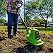 Earthwise Power Tools by ALM TC70020IT 20-Volt 7.5-Inch Cordless Electric Garden Tiller Cultivator, (2AH Battery & Fast Charger Included), Green