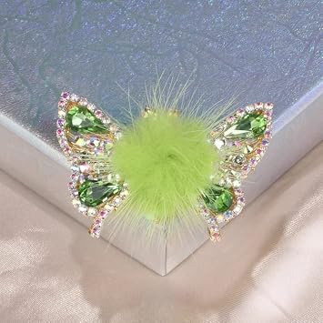Flying Butterfly Hairpin, Butterfly Hair Clips Moving Wings, Tassel Butterfly Hairpins Moving Flying Shiny Hair Clips, Butterfly Hair Accessories for Women Girls Green