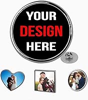Custom Lapel Pins - Personalized Buttons for Bags & Backpacks | Design Your Own Funny Pins in Square, Circle, Heart Shapes