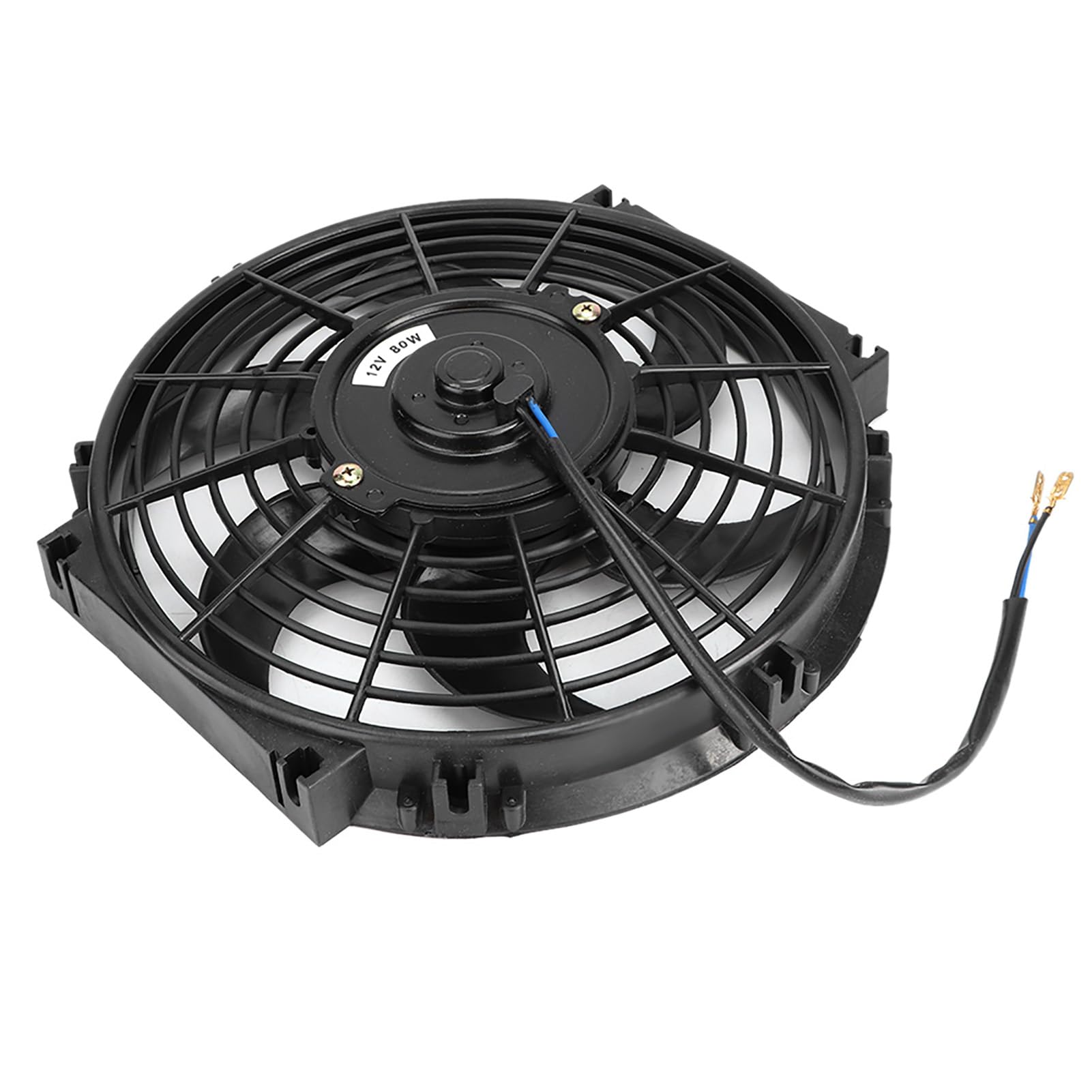 10-calowy wentylator elektryczny Slim Cooling Fan Push Pull – 12 V, lekki plastik – do chłodnic samochodowych, zastosowań Turbo z akcesoriami montażowymi