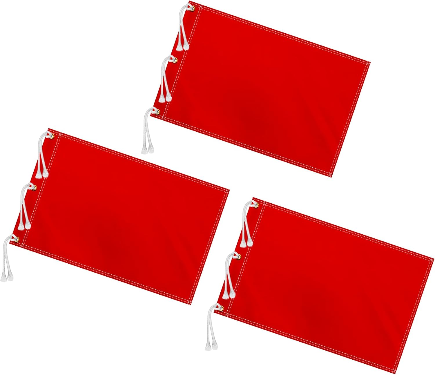 3 Pcs Grommets Golf Flag with Securing Ropes Putting Green Flags for Yard 20" L x