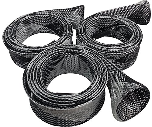 Value 3-Pack Fishing Rod Protective Cover (Glove, Sock, Tube, Sleeve) Casting & Spinning (BLK/GRY, Casting 5.25')