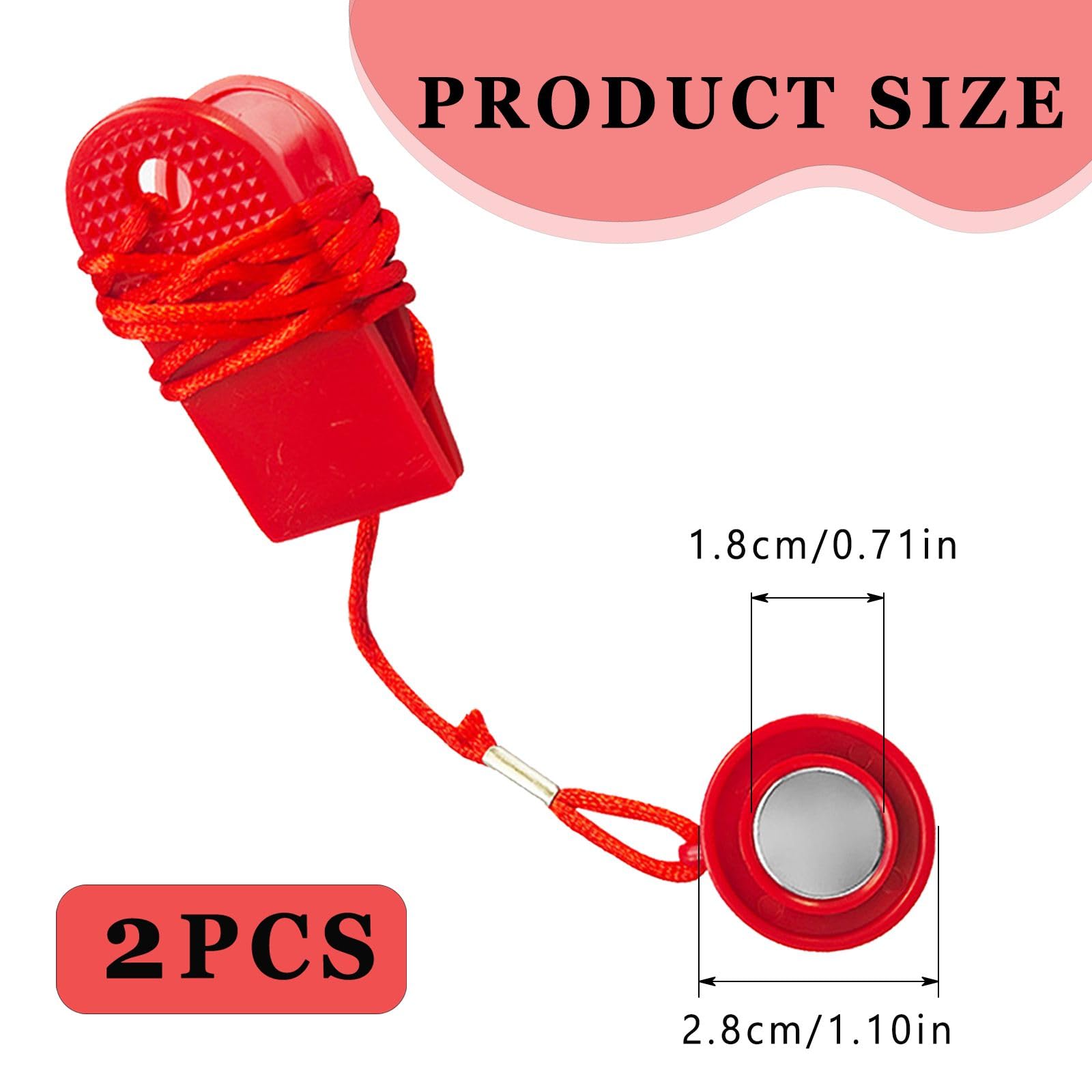Lot De 2 Clés De Sécurité Magnétiques Pour Tapis De Course – Arrêt D’urgence Universel, Plastique ABS, Aimants Ferrite