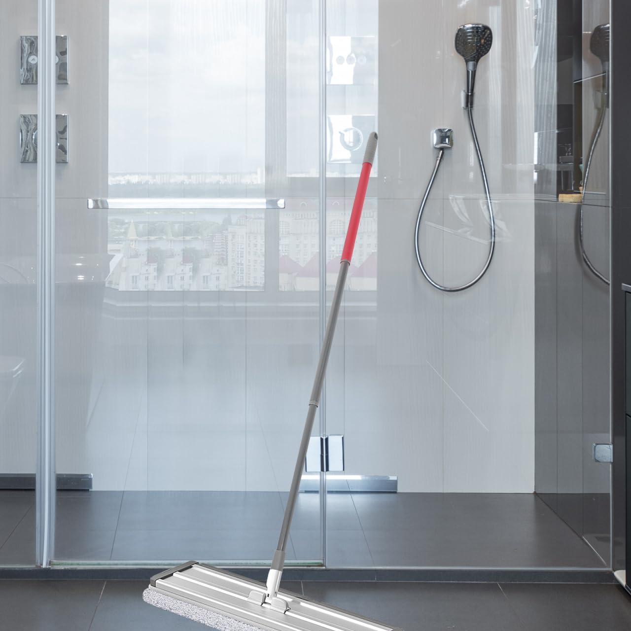 Ersatz-Moppstange Aus Metall Verstellbar Moppstiel Kompatibel Mit Vileda Bodenwischer FüR Effektive Reinigung Und Badezimmer Wischmopp Mit Ergonomischem Griff 47.64 Zoll