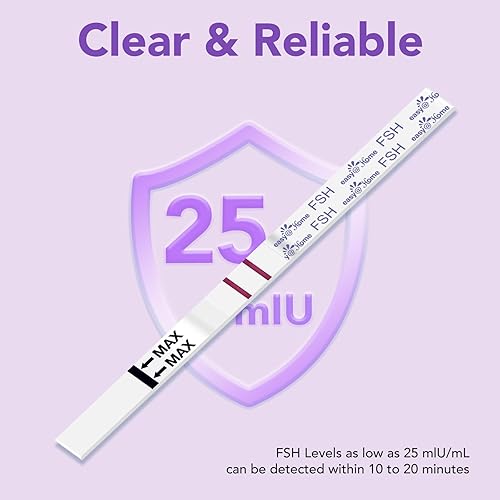 Miniatura 3 de Easy@Home Kit de prueba FSH: 10 tiras de prueba de FSH para mujeres: seguimiento de los niveles hormonales y apoya la planificación de la fertilidad