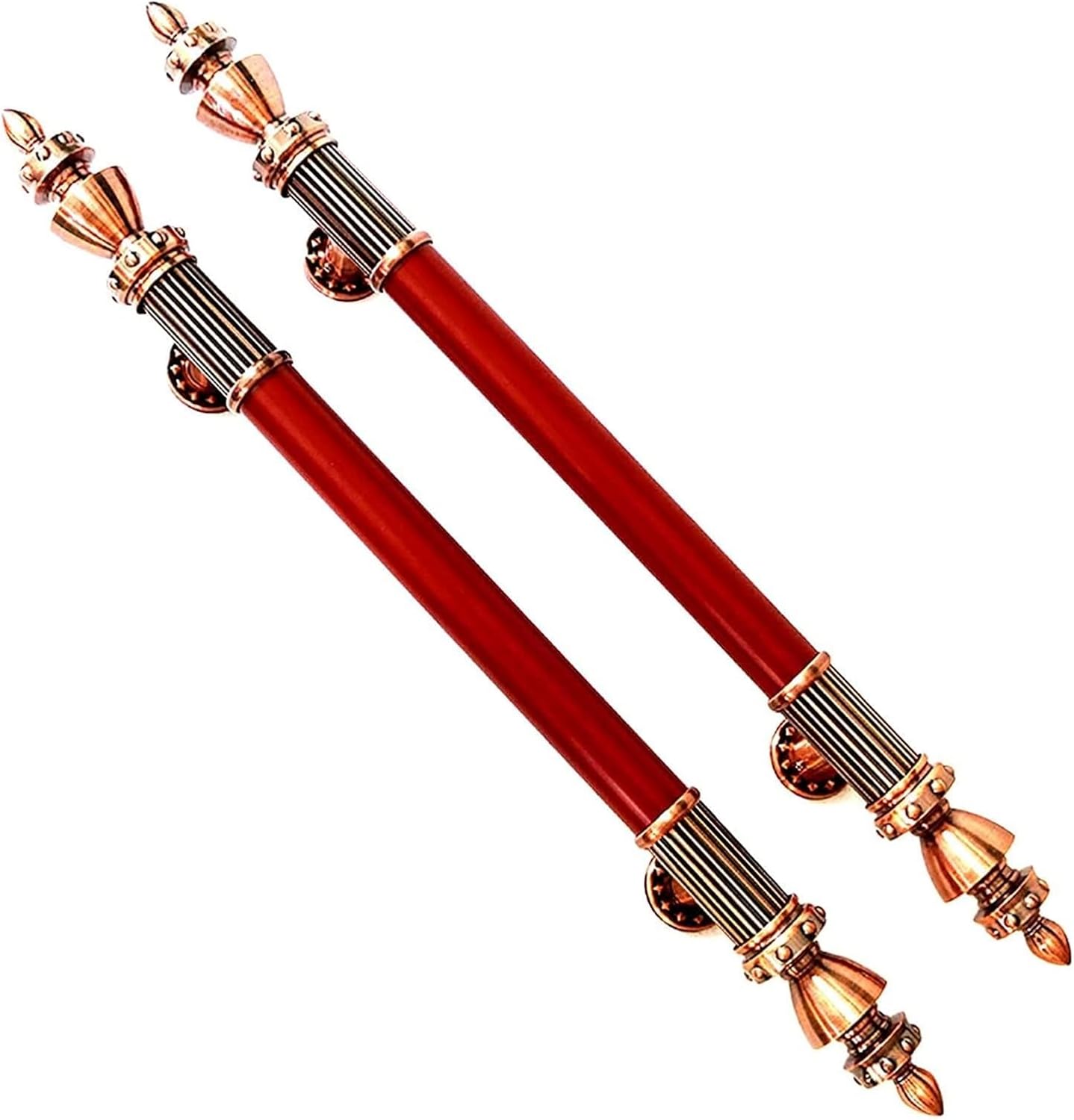 Push Pull Door Handle Commercial Double Sided Bar Barn Door Handles Shower Glass Pulls, Office Shop Entry, Garages Sheds(Red,120cm(4ft))
