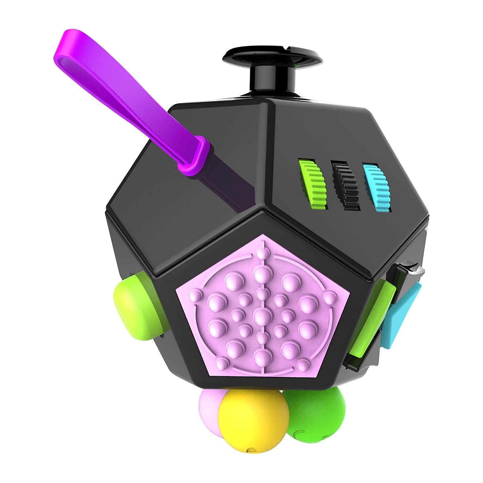 12 Side Fidget Toy for Anxiety, Stress, Autism and ADD. Designed for Children and Adults