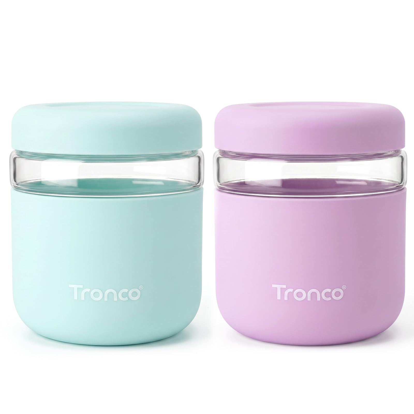 Tronco 32 oz Glass Food Storage &amp; Lunch Bowl Containers with Airtight Lids
