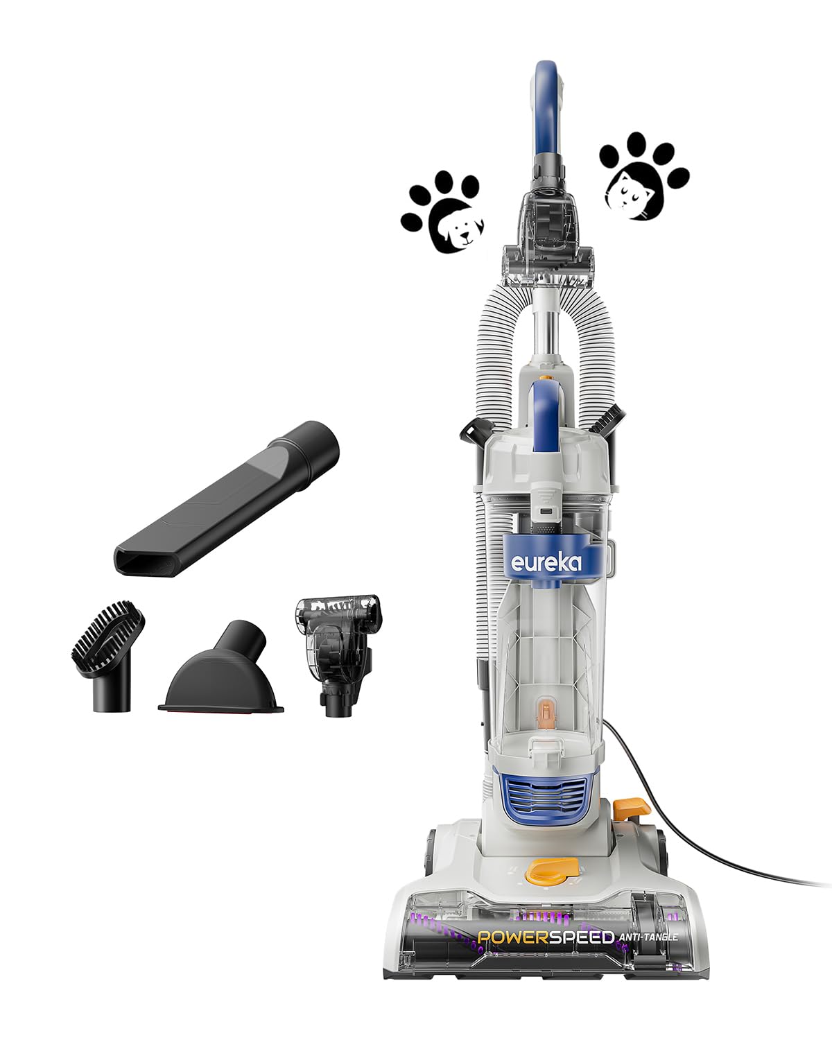 Eureka Upright Vacuum Cleaners for Home, PowerSpeed Anti-Tangle, E2