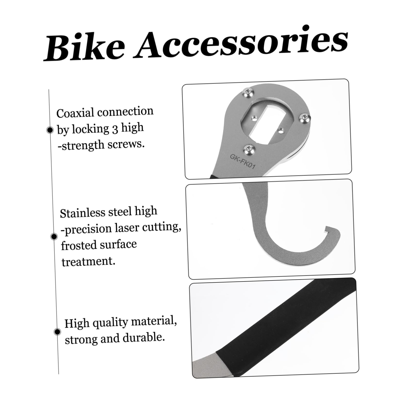 Happyyami para Pedalier de Bicicleta de Gancho Inoxidable Diseño Ergonómico 1 Juego para Ciclistas Reparación de Bicicletas Herramienta de Desmontaje