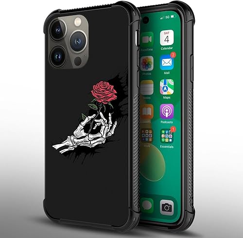 Miniatura 3 de CARLOCA Funda compatible con iPhone 13 Pro Max, diseño gráfico de identidad de rosa, a prueba de golpes, antiarañazos, para iPhone 13 Pro Max