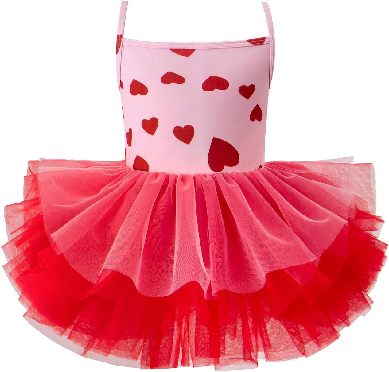 Toddler Girls Tutu Dresses Strap Shiny Tulle Ballet Leotard Ballerina Outfits for Dance