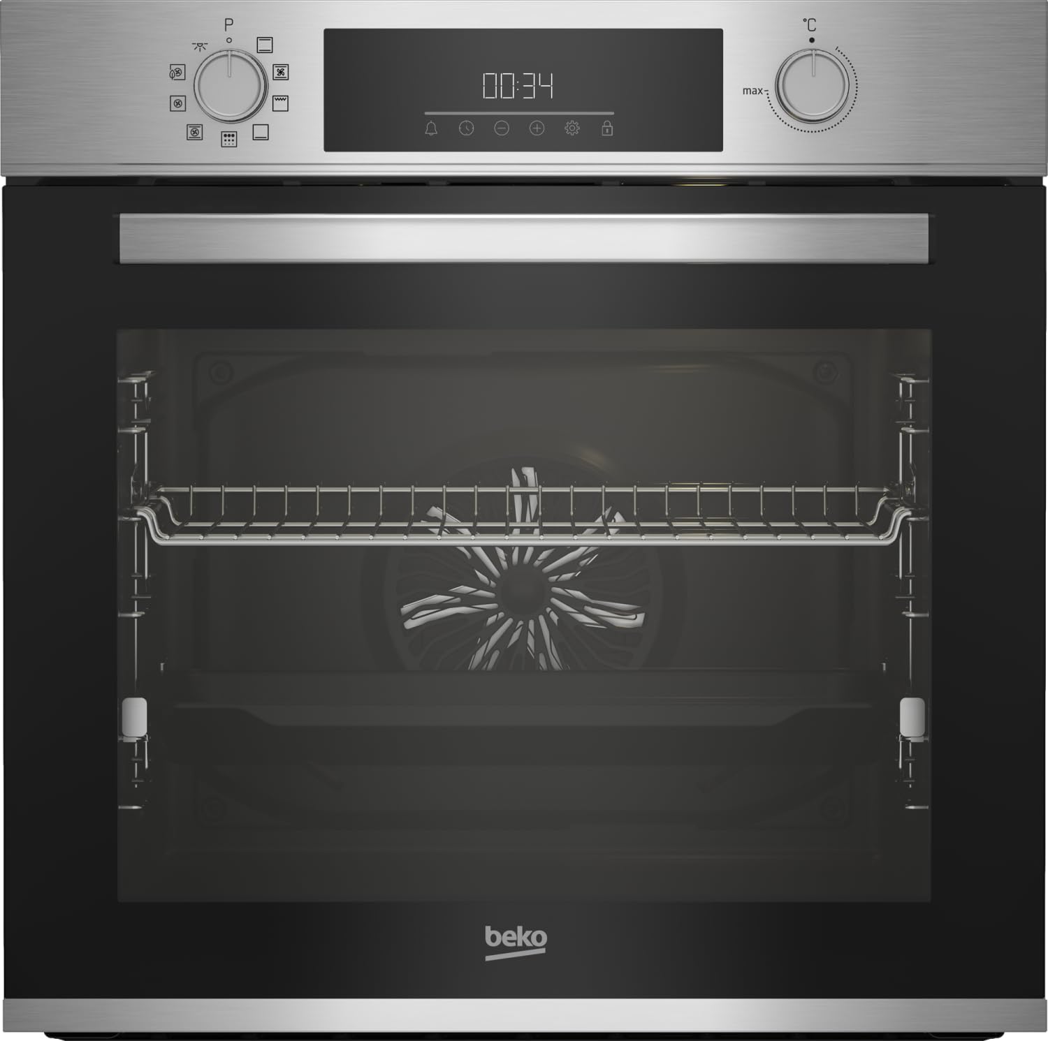 Beko BBIM12300XMPEF - Forno multifunzione pirolitico, 72 l, classe A+ in acciaio inox