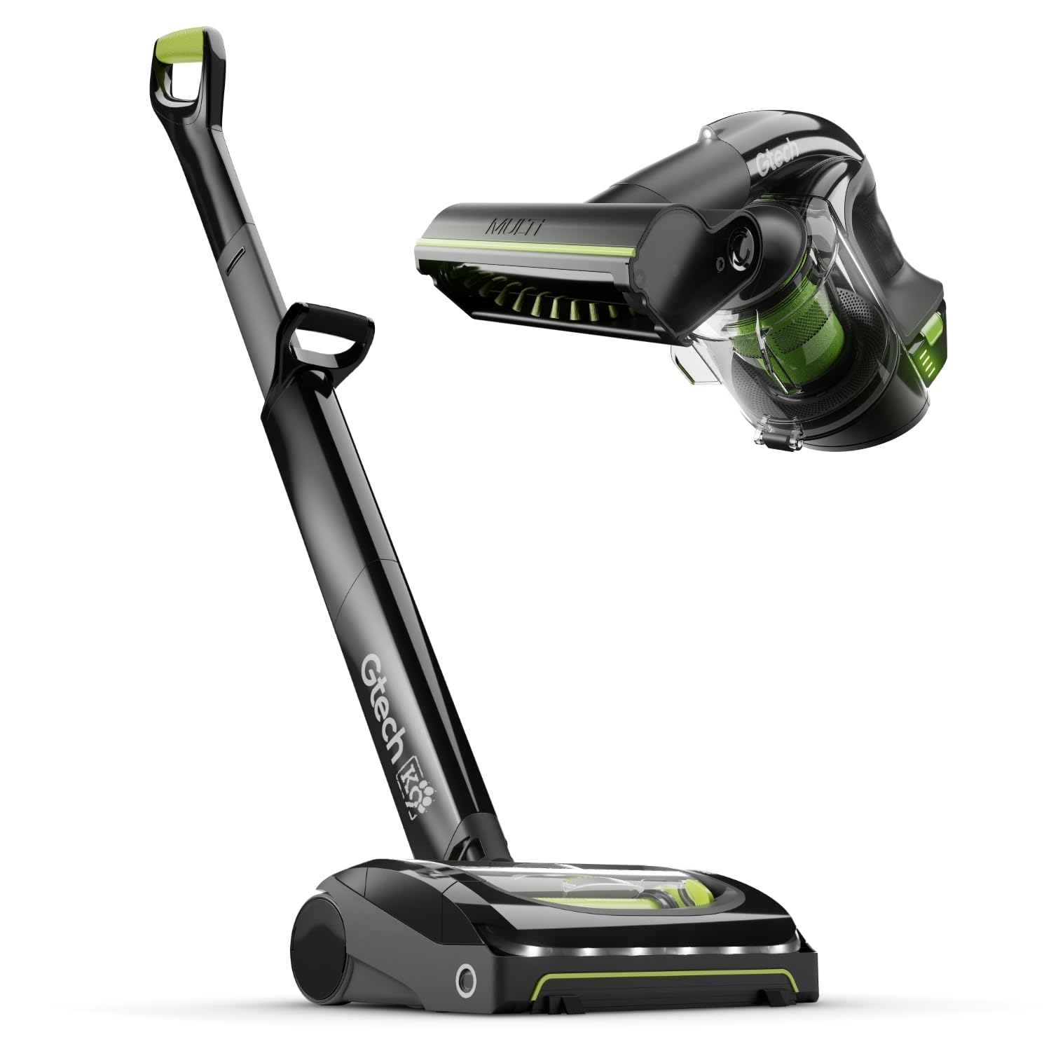 Gtech AirRam 2 K9 and Multi MK2 K9 Cordless Vacuum Cleaner Bundle - Includes the AirRam Upright and the MK2 Portable Handheld - Rechargeable 22V