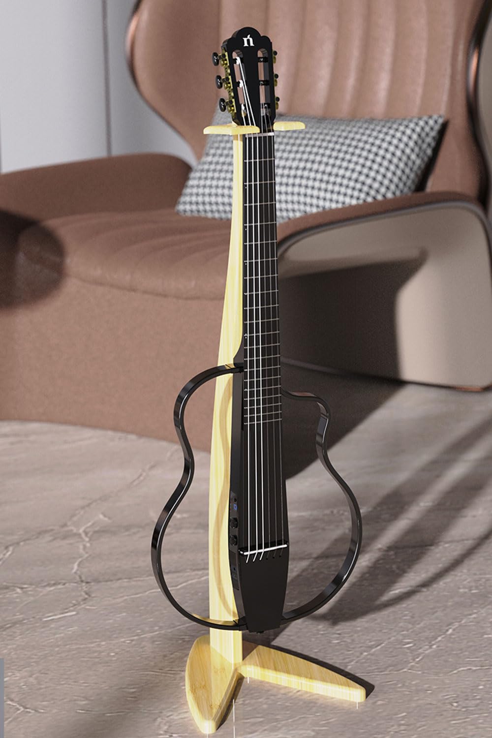 Amazon | NATASHA NBSG Nylon BK Bamboo Smart Guitar ブラック